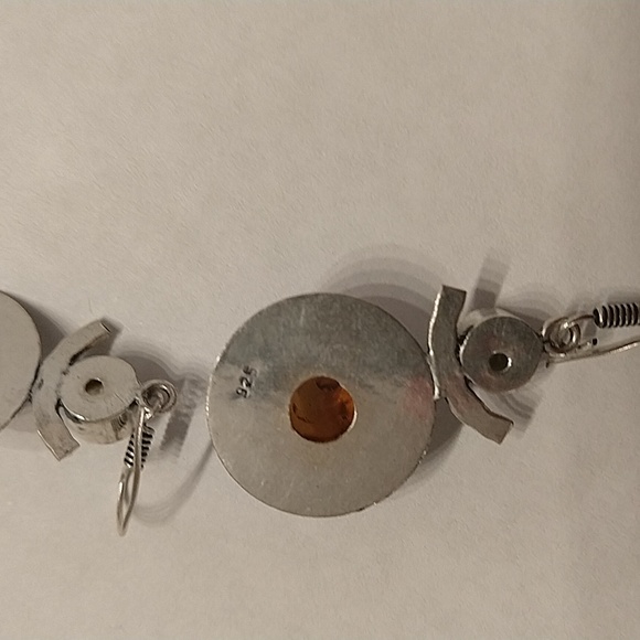 Amber and citrine earrings - Picture 3 of 4